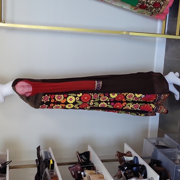 Chiffon Pakistani Embroidered Gorgette Traditional Beautiful Stunning Size 8 - Picture 6 of 13